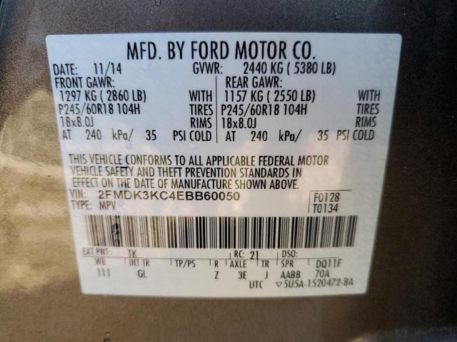 2FMDK3KC4EBB60050 | 2014 FORD EDGE LIMIT