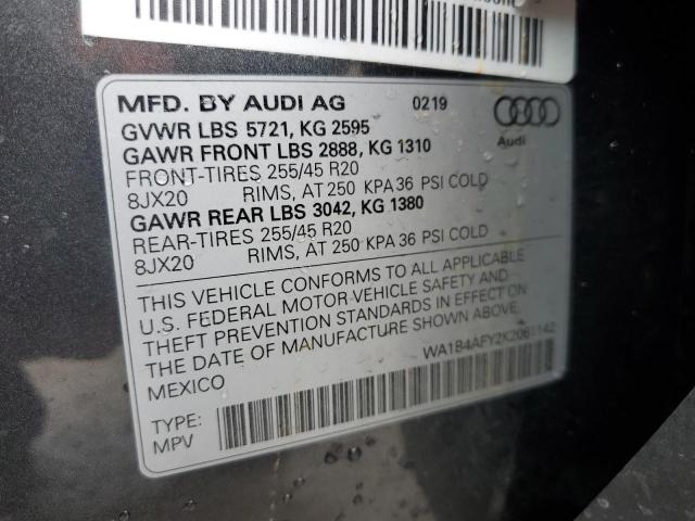 WA1B4AFY2K2061142 | 2019 AUDI SQ5 PREMIU