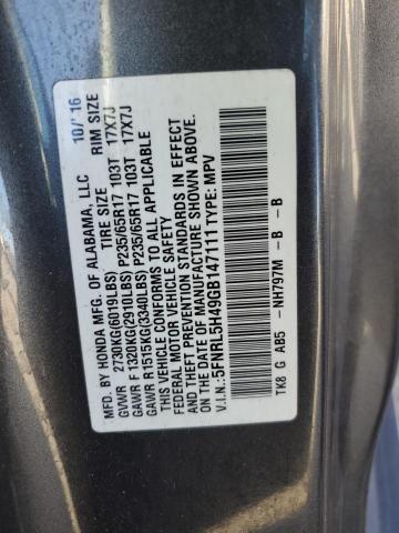 5FNRL5H49GB147111 | 2016 HONDA ODYSSEY EX