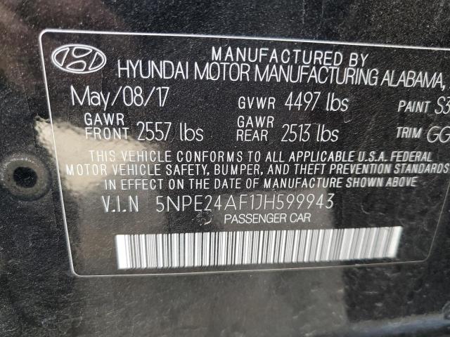 5NPE24AF1JH599943 | 2018 HYUNDAI SONATA SE