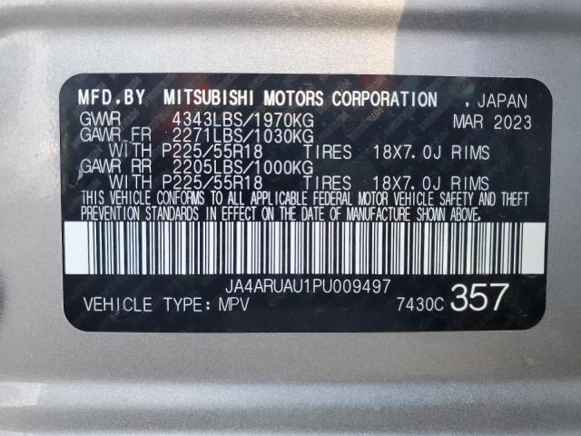 JA4ARUAU1PU009497 | 2023 MITSUBISHI OUTLANDER