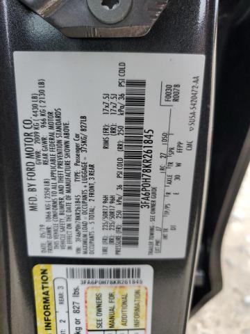 3FA6P0H78KR261845 | 2019 FORD FUSION SE