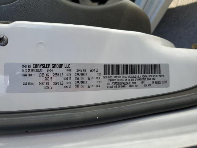 2C4RDGBG6FR551076 | 2015 Dodge grand caravan se