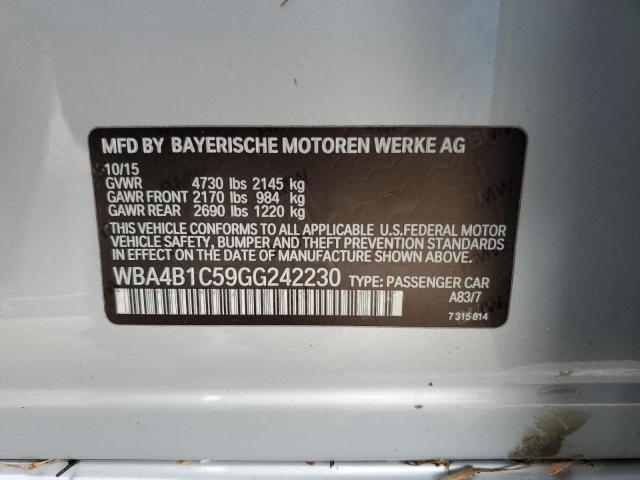 2016 BMW 435 I GRAN - WBA4B1C59GG242230