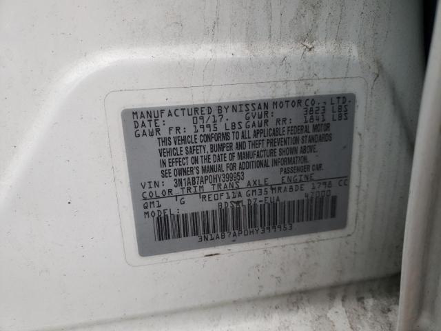 3N1AB7AP0HY399953 | 2017 NISSAN SENTRA S