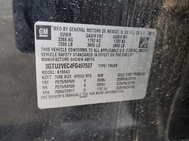 3GTU2VEC4FG497537 | 2015 GMC SIERRA K15