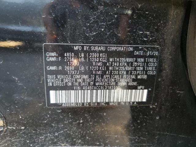 4S4BTACC9L3182212 | 2020 SUBARU OUTBACK PR