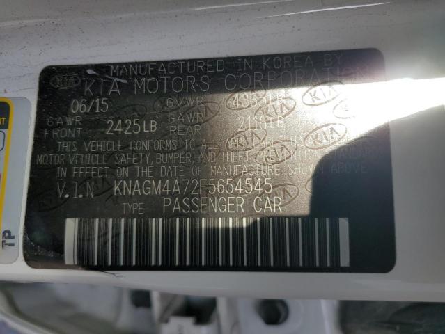 Image 12 of 2015 Kia Optima salvage vehicle - Lot #79976773 at Copart