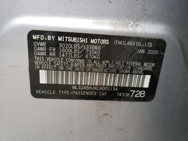 2020 MITSUBISHI MIRAGE LE ML32A5HJXLH005134