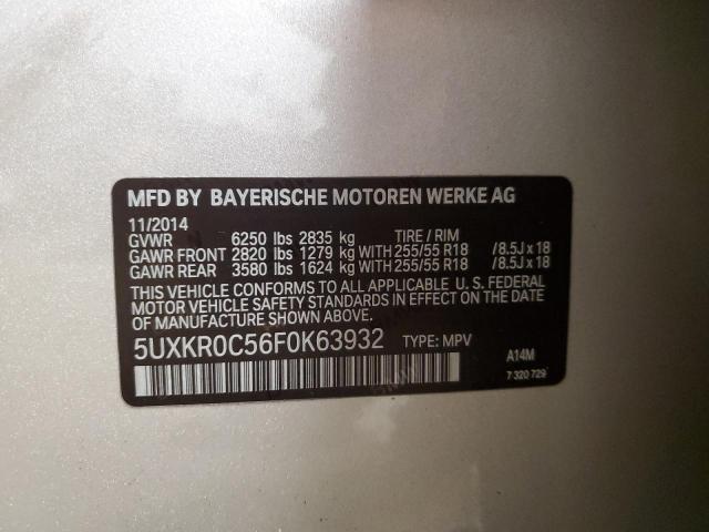 VIN 5UXKR0C56F0K63932 2015 BMW X5, Xdrive35I no.12