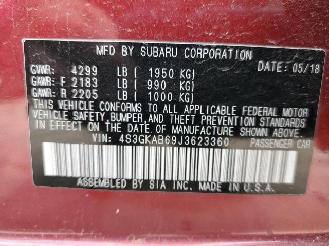 4S3GKAB69J3623360 | 2018 SUBARU IMPREZA PR