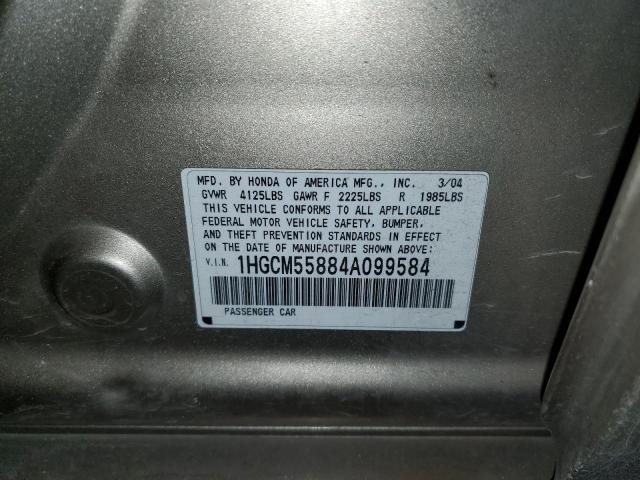 1HGCM55884A099584 2004 Honda Accord Ex