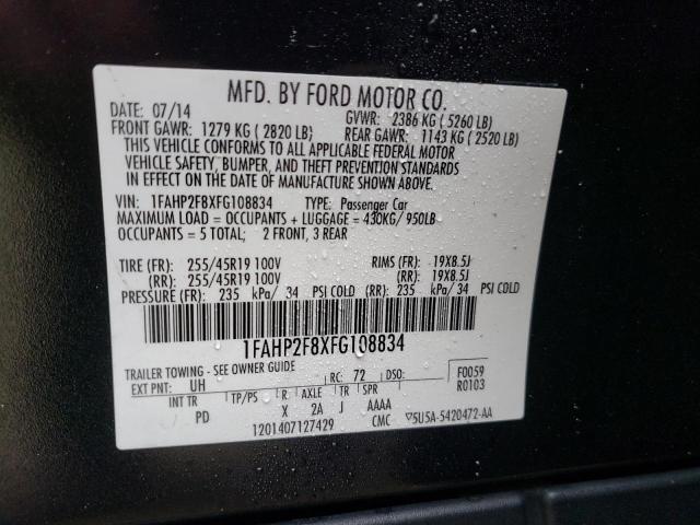 1FAHP2F8XFG108834 | 2015 FORD TAURUS LIM