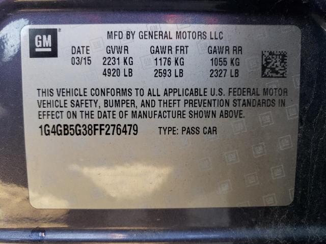 1G4GB5G38FF276479 | 2015 Buick lacrosse