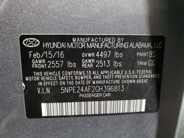 5NPE24AF2GH396813 | 2016 HYUNDAI SONATA SE