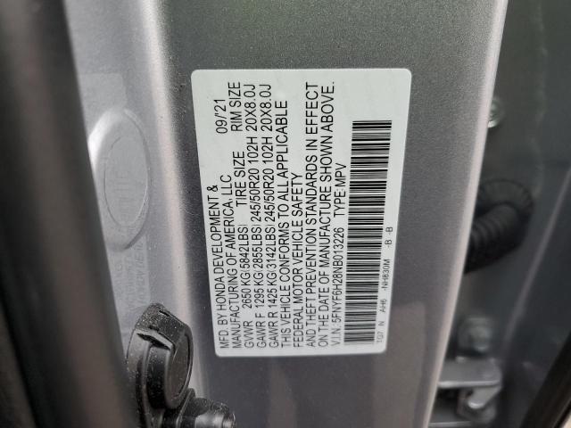2022 HONDA PILOT SE - 5FNYF6H28NB013226