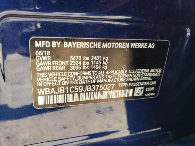 WBAJB1C59JB375027 | 2018 BMW 530XE