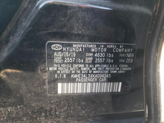 KMHE34L3XKA094245 | 2019 HYUNDAI SONATA HYB