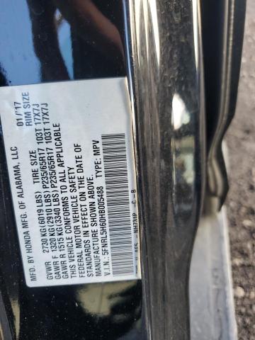 5FNRL5H60HB005488 | 2017 Honda odyssey exl