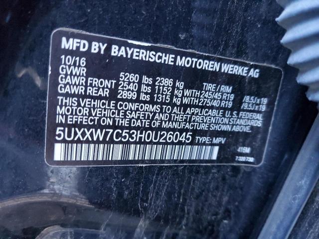  BMW X4 2017 Черный