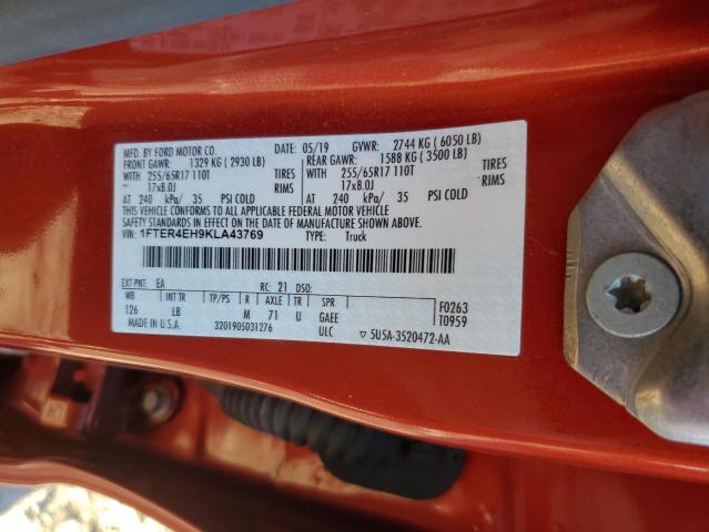 1FTER4EH9KLA43769 | 2019 FORD RANGER XL
