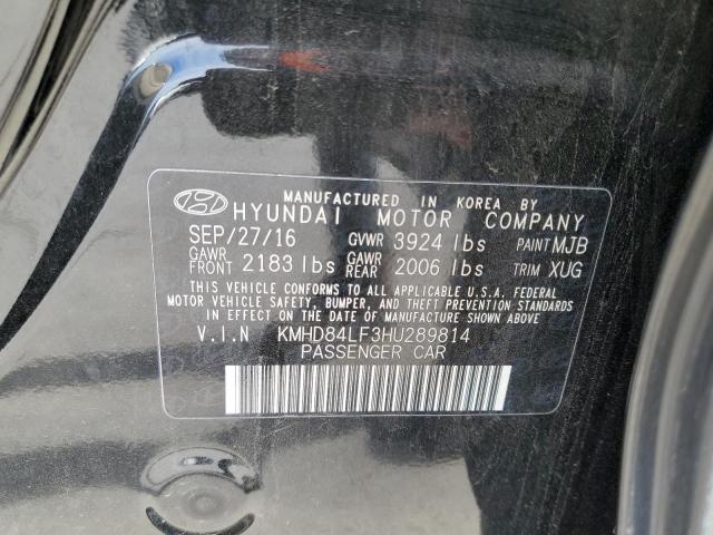 KMHD84LF3HU289814 | 2017 HYUNDAI ELANTRA SE