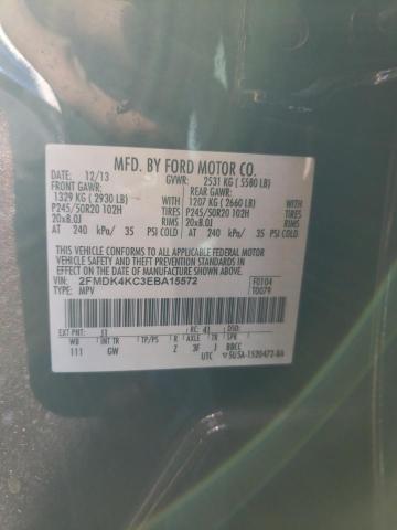 2FMDK4KC3EBA15572 | 2014 FORD EDGE LIMIT