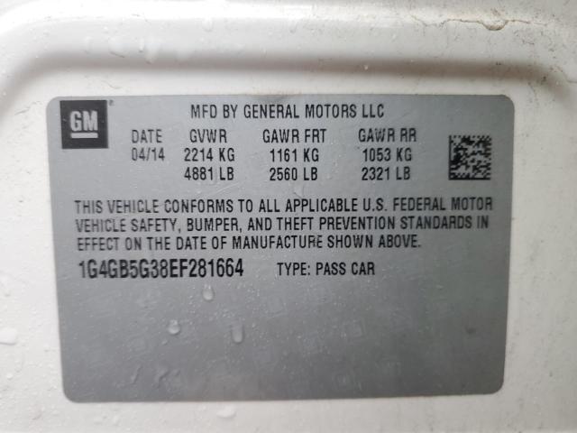 1G4GB5G38EF281664 | 2014 BUICK LACROSSE