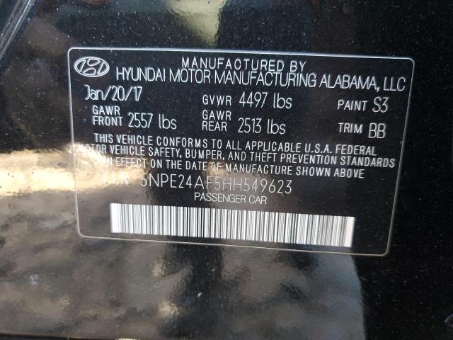 5NPE24AF5HH549623 | 2017 HYUNDAI SONATA SE