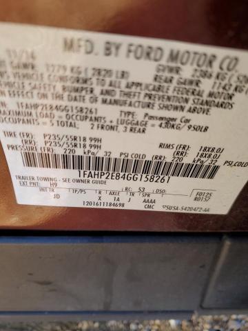2016 FORD TAURUS SEL - 1FAHP2E84GG158261