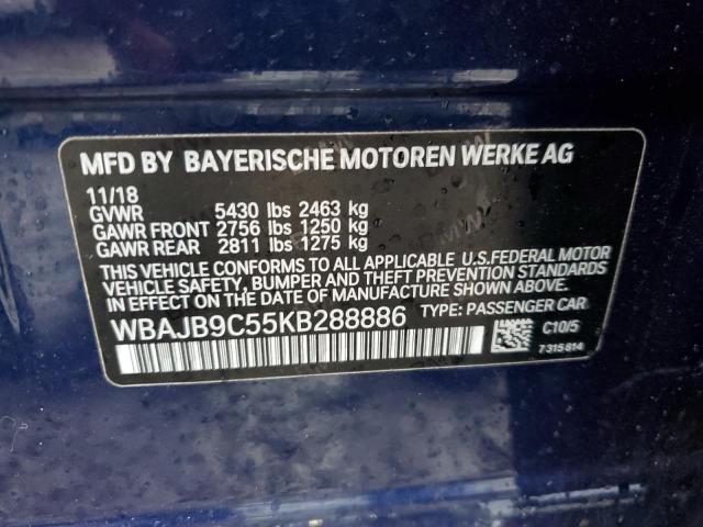 WBAJB9C55KB288886 2019 BMW M5 - Image 13