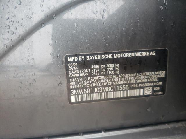 3MW5R1J03M8C11556 | 2021 BMW 330i