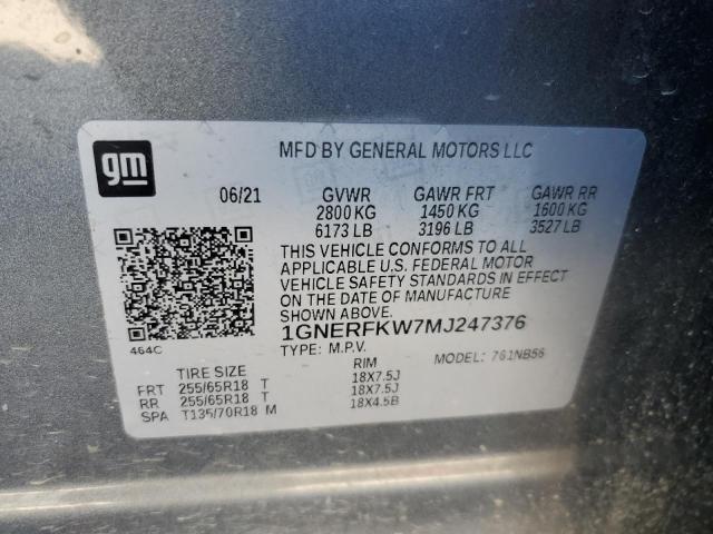 1GNERFKW7MJ247376 | 2021 CHEVROLET TRAVERSE L