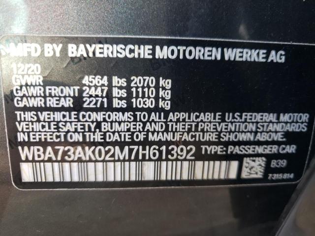 VIN WBA73AK02M7H61392 2021 BMW 2 Series, 228XI no.12