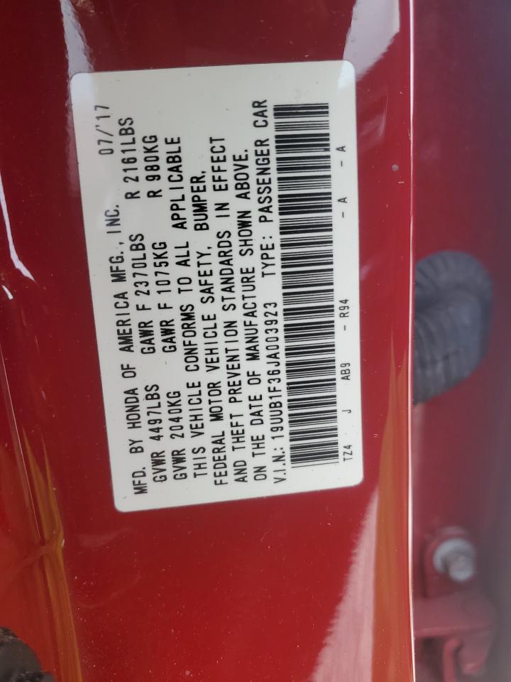 19UUB1F36JA003923 2018 Acura Tlx