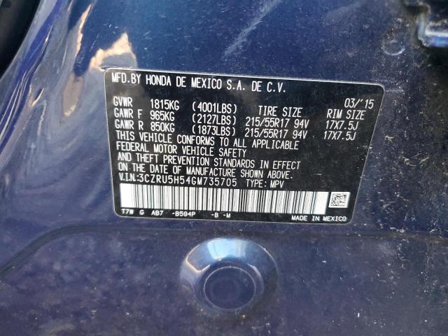 2016 HONDA HR-V 3CZRU5H54GM735705