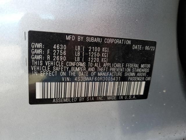 4S3BWAF60R3005431 | 2024 SUBARU LEGACY PRE