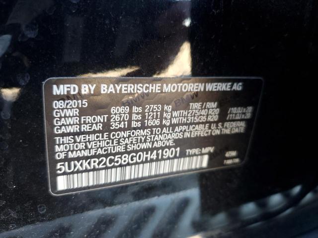 5UXKR2C58G0H41901 | 2016 BMW X5 SDRIVE3