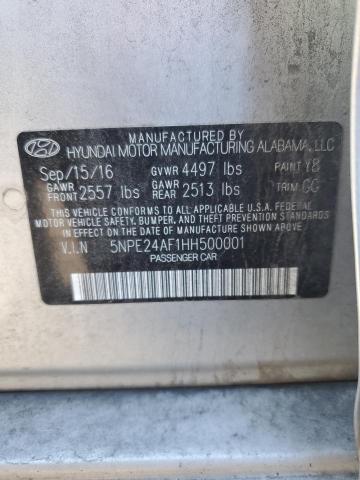 5NPE24AF1HH500001 | 2017 HYUNDAI SONATA SE