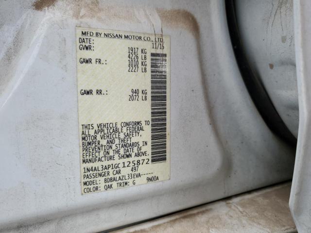 1N4AL3AP1GC125872 Nissan ALTIMA 2.5