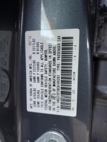 1HGCP2F36CA169283 | 2012 Honda accord lx