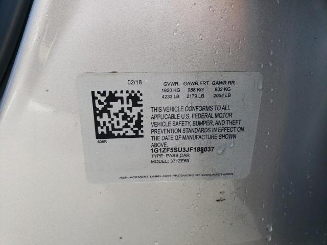 2018 CHEVROLET MALIBU HYB - 1G1ZF5SU3JF188037