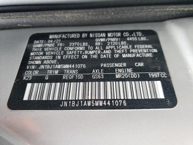 JN1BJ1AW5MW441076 | 2021 NISSAN ROGUE SPOR