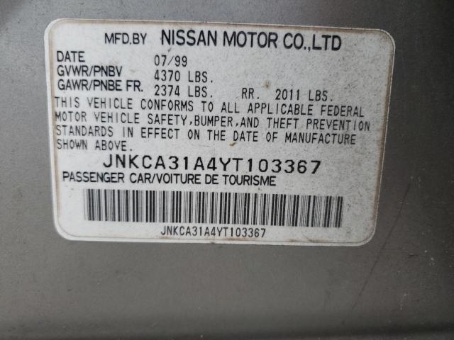 2000 Infiniti I30 VIN: JNKCA31A4YT103367 Lot: 82168673