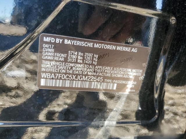 VIN WBA7F0C5XJGM22545 2018 BMW 7 Series, 750 I no.12