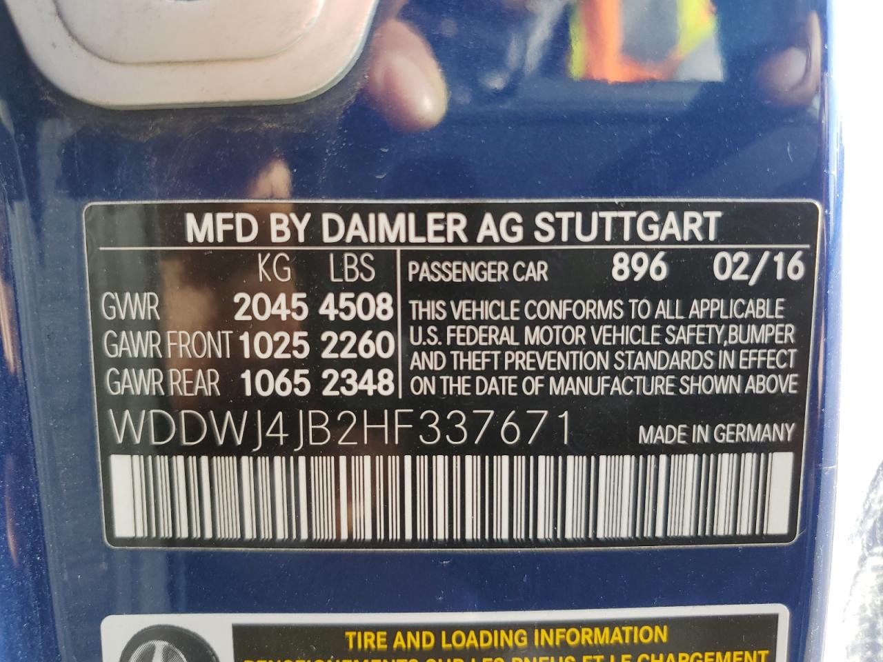 WDDWJ4JB2HF337671 2017 Mercedes-Benz C 300