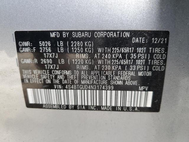 4S4BTGUD4N3174399 Subaru Outback Wi  12