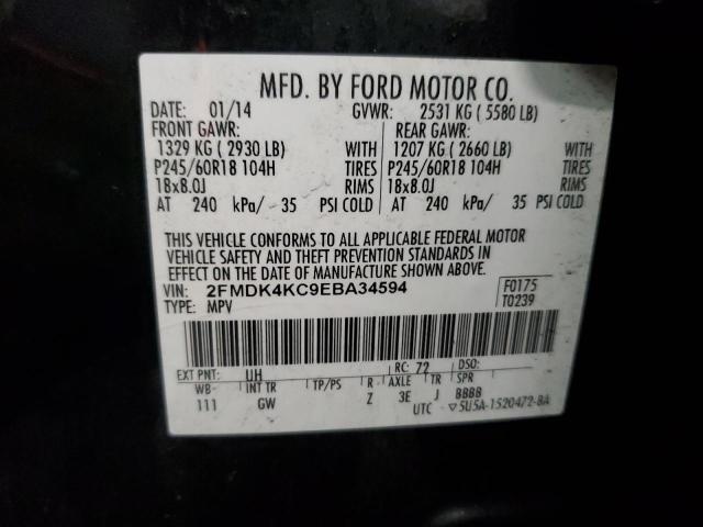 2FMDK4KC9EBA34594 | 2014 FORD EDGE LIMIT