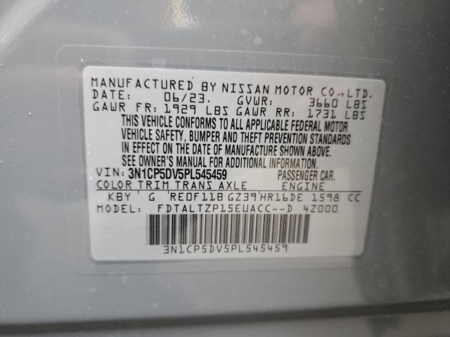 3N1CP5DV5PL545459 | 2023 Nissan kicks sr