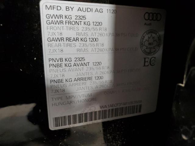2021 AUDI Q3 KOMFORT WA1AECF35M1053568